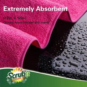 img 2 attached to 🧼 SCRUBIT Microfiber Cleaning Cloth Lint Free Towels for House, Kitchen, Cars, Windows - High Absorbency and Super Soft Wash Cloths (50 Pack)