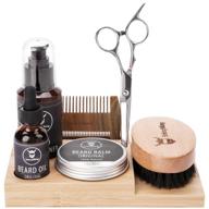 organize your grooming routine with the striking viking beard care caddy – store beard oil, balm, wash, comb, brush & scissors in style (bamboo caddy only) logo