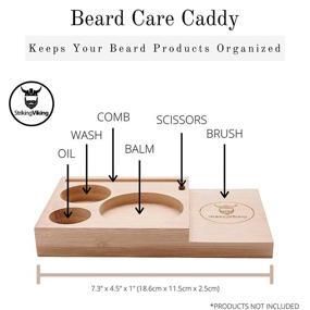 img 3 attached to Organize Your Grooming Routine with the Striking Viking Beard Care Caddy – Store Beard Oil, Balm, Wash, Comb, Brush & Scissors in Style (Bamboo Caddy Only)