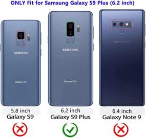 img 3 attached to Чехол Samsung Galaxy S9 Plus Galaxy S9 Стандарт надежности военного класса, ударопрочный с подставкой и встроенным магнитным автомобильным креплением заводского изготовления составляющей бронежилета тяжелого типа, обеспечивающий повышенную защиту для чехла Samsung Galaxy S9 Plus (цвет: серебро)