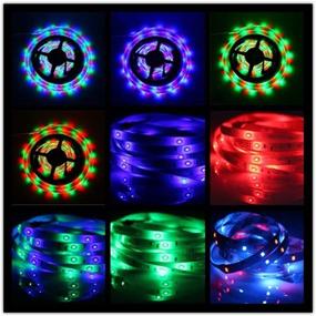 img 3 attached to 💡 Flexible Waterproof IP65 5M/16.4 Ft SMD 3528 300leds Multicolor Changing LED Strip Light Kit with Cuttable Light Strips + 24Keys IR Remote Control + Power Supply