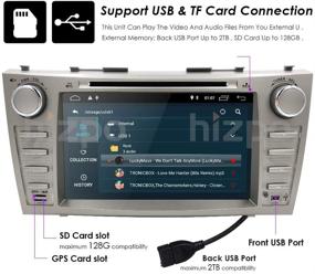 img 1 attached to Hizpo Автомобильный DVD плеер: Toyota Camry 2007-2011 Android 10 Четырехъядерный 8-дюймовый экран GPS навигация BT радио RDS DTV AUX USB Зеркальное отображение Android/iPhone SWC Камера заднего вида Карта США