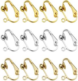 img 4 attached to 📎 Hedume 60 Pack Clip-on Earring Converter: Easy Loop for DIY Earrings & Non-Pierced Ears in Silver, Light Gold & Bright Gold