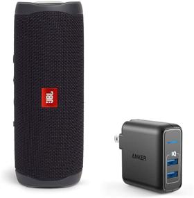 img 4 attached to JBL Flip 5: Водонепроницаемый Bluetooth-динамик в комплекте с USB-зарядным устройством для стены - Черный