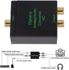 img 3 attached to Преобразователь цифрового аудио в аналоговое Yeebline - конвертер DAC SPDIF Toslink Coaxial в аналоговый стерео аудио L/R с адаптером для PS4 HDTV - в комплекте оптический кабель и USB-кабель питания (конвертер DAC)