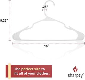 img 1 attached to 👕 Sharpty Plastic Notched Hangers – White (20 Pack) – Perfect for Everyday Standard Clothing Use