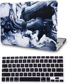 img 4 attached to 🎒 KECC Laptop Case & Keyboard Cover Bundle for Old MAC Pro 15" Retina (-2015) A1398 - Plastic Hard Shell Case in Black Grey Marble Design