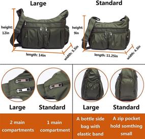 img 2 attached to 👜 Waterproof Nylon Crossbody Purses for Women with RFID Protection - Shoulder Handbags Perfect for Travel and Secure Storage