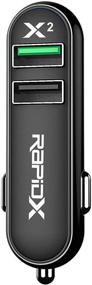 img 2 attached to ⚡ Fast-Charging On-the-Go: RapidX RXX2QCBLK X2 Car Charger with Quick Charge - Black