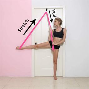 img 1 attached to Flexible Leg Stretcher: SNΛKUGΛ Ballet Stretch Band for Door - Enhance Dance, Gymnastics & Cheer Flexibility with Adjustable Length & Easy Installation