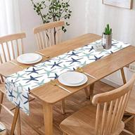 🌊 stylish coastal nautical turquoise table runner - musesh, 13x72 inch логотип