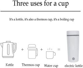 img 2 attached to 🔌 Portable Electric Kettle: Mini Travel Stainless Steel Heating Cup for Fast Boiling - 3-in-1 Efficiency