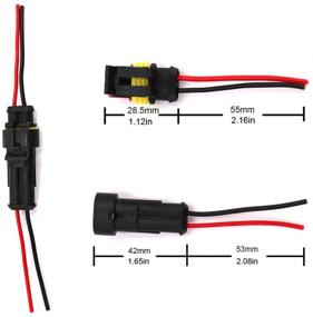 img 1 attached to 🔌 UTSAUTO 2-контактный водонепроницаемый электрический разъем проводного шлейфа 16 AWG Marine для автомобиля, грузовика, лодки - 10 штук