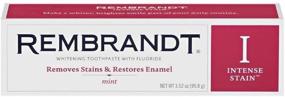 img 1 attached to Rembrandt Intense Stain Mint Flavor Toothpaste, 3.52 oz (4 Pack)