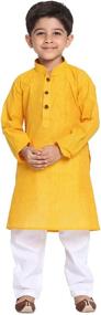 img 4 attached to Chandrakala Traditional Bollywood Wedding 👘 Boys' Sleepwear & Robes - KK101YEL4