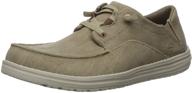 👞 skechers melson volgo canvas moccasin medium: comfortable and stylish footwear for everyday wear logo