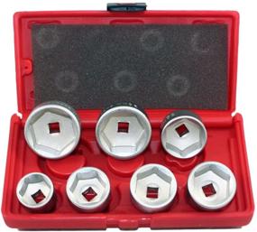 img 3 attached to 🔧 ABN Oil Filter Cap Wrench Set 7-Piece Metric Socket Kit for BMW, Mercedes, VW Cartridge Housing: 24mm to 38mm Tool