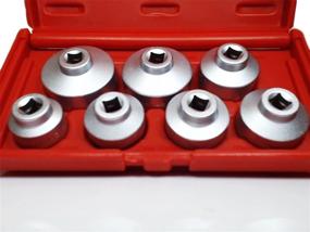 img 2 attached to 🔧 Набор ключей для снятия крышки масляного фильтра ABN 7 штук, метрические головки для BMW, Mercedes, VW, корпус картриджа: от 24 мм до 38 мм.