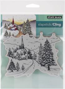 img 1 attached to 🏰 Penny Black Snowy Hamlet Decorative Rubber Stamps (40-351)