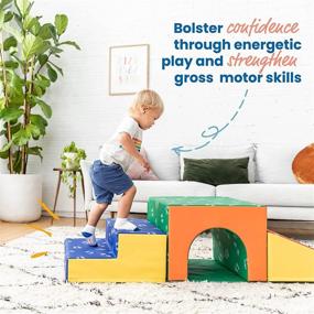 img 2 attached to 🧸 ECR4Kids SoftZone Single-Tunnel Foam Climber - Indoor Active Play Structure for Toddlers and Kids, Freestanding & Safe Soft Foam Play Set, Easy Assembly, Primary Colors
