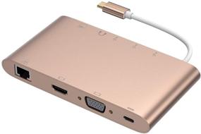 img 4 attached to 10-in-1 Thunderbolt 3 Dock and USB C Hub - CableCreation with 4K HDMI, VGA, Ethernet, 3 USB 3.0, 💻 TF/SD Card Slot, 3.5mm Audio and USB C 60W PD - Compatible with MacBook Pro/Air 2020, 2018, Dell XPS 13/15, Chromebook