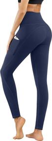 img 2 attached to PHISOCKAT Pockets Control Workout Leggings Sports & Fitness in Team Sports