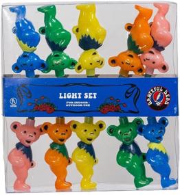 img 3 attached to 🌈 Groovy Grateful Dead Kurt Adler UL 10-Light Bears Light Set (GD9141): Brighten Up Your Space with Rockin' Retro Charm!