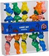 🌈 groovy grateful dead kurt adler ul 10-light bears light set (gd9141): brighten up your space with rockin' retro charm! логотип