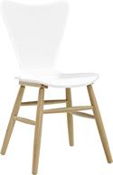 🪑 white modway cascade mid-century modern wood kitchen and dining room chair for enhanced seo логотип