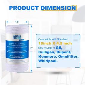 img 2 attached to 🌊 GOLDEN ICEPURE 5 Micron 10”4.5'' Whole House Sediment String Wound Water Filter Replacement - 84637, WPX5BB97P, PC10, 355214-45, 355215-45, WP10BB97P, WP5BB97P - 2PACK