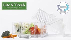 img 3 attached to 🥦 Lite N' Fresh: Decorate Home with Vegetable Storage Containers + LED Lighting - Keep Your Fruit & Veggies Fresh - Insulated Food Storage Containers - Showcase Vegetables without Refrigeration – Perfect Holiday Gift