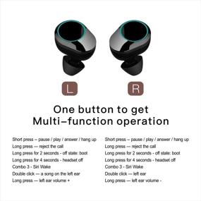 img 1 attached to 🎧 IPX6 Waterproof Bluetooth Wireless Earbuds - TWS Touch Control Mini Wireless Headphones