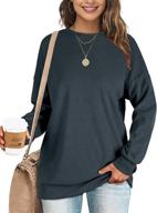 👚 xieerduo women's oversized crewneck long sleeve tunic tops for leggings logo