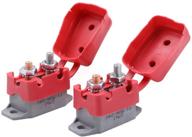 🔌 gloaso 50 amp circuit breakers with auto reset for 12v 24v dc - replacement breaker 50a with cover stud bolt for automotive and marine applications logo