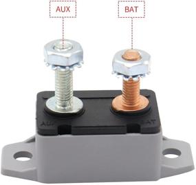 img 3 attached to 🔌 Gloaso 50 Amp Circuit Breakers with Auto Reset for 12V 24V DC - Replacement Breaker 50A with Cover Stud Bolt for Automotive and Marine Applications
