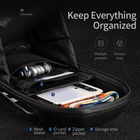 img 1 attached to 🛴 Enhanced Cool Change Scooter Bag with Charging Port - Waterproof, Front Hanging & Storage Bag for M365/M365 Pro/Segway ES/Folding Bike - Durable EVA Hard Shell Scooter Frame Bag