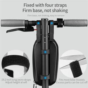 img 2 attached to 🛴 Enhanced Cool Change Scooter Bag with Charging Port - Waterproof, Front Hanging & Storage Bag for M365/M365 Pro/Segway ES/Folding Bike - Durable EVA Hard Shell Scooter Frame Bag