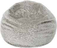 🛋️ christopher knight home matthew modern faux fur bean bag cover in gray pebble pattern - 3 foot size logo