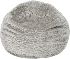 img 4 attached to 🛋️ Christopher Knight Home Matthew Modern Faux Fur Bean Bag Cover in Gray Pebble Pattern - 3 Foot Size