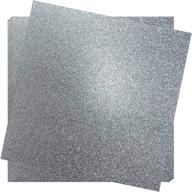 📃 crafasso 12x12 glitter cardstock - 300gsm heavyweight, premium quality - 15 sheets, silver logo