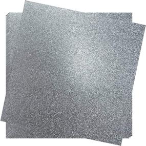 img 4 attached to 📃 Crafasso 12x12 Glitter Cardstock - 300gsm Heavyweight, Premium Quality - 15 Sheets, Silver