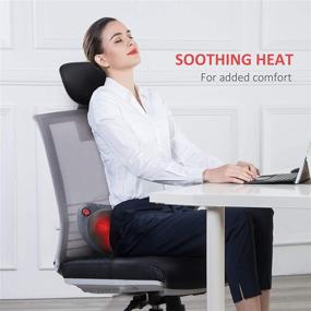 img 2 attached to 🌿 Shiatsu Massage Pillow with Heat - Neck and Back Massager for Office and Home, Electric Chair Massagers for Cervical, Shoulders, Calves, Legs, Thigh, Lower and Upper Back