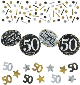 img 4 attached to 🎉 amscan Party Supplies Sparkling Celebration 50 Confetti (12 Piece), Multi Color, 1.2 oz - Add a Festive Touch to Your Party!