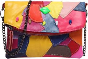 img 3 attached to Sibalasi Women Colorblock Multicolor 👜 Crossbody: Stylish Women's Handbags & Wallets