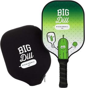 img 4 attached to 🥒 Big Dill Pickleball Co. Carbon Fiber Pickleball Paddle - USAPA-Approved Racket with Zip Paddle Cover - Original Design