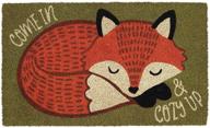 cozy fox dii animal pun collection coir doormat, 18x30 inches логотип