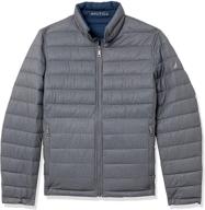 🧥 nautica men's reversible midweight puffer jacket: ultimate wind and water protection логотип