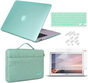 img 4 attached to 👍 iCasso MacBook Air 13 Inch Case 2018 2019 Release Model A1932 Bundle 5 in 1 - Mint Green