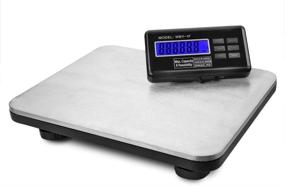 img 4 attached to 📦 Flexzion Industrial Digital Shipping Postal Scales – Heavy Duty Stainless Steel Platform, Max Weight 200KG/440lb, LCD Backlight Display, AC Adapter – Ideal for Medium to Small Packages, Parcels & Small Pets