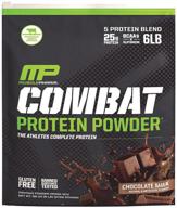 белковый порошок musclepharm combat без глютена - 25 г белка, без запрещенных веществ - смесь шоколада (6 фунтов) логотип